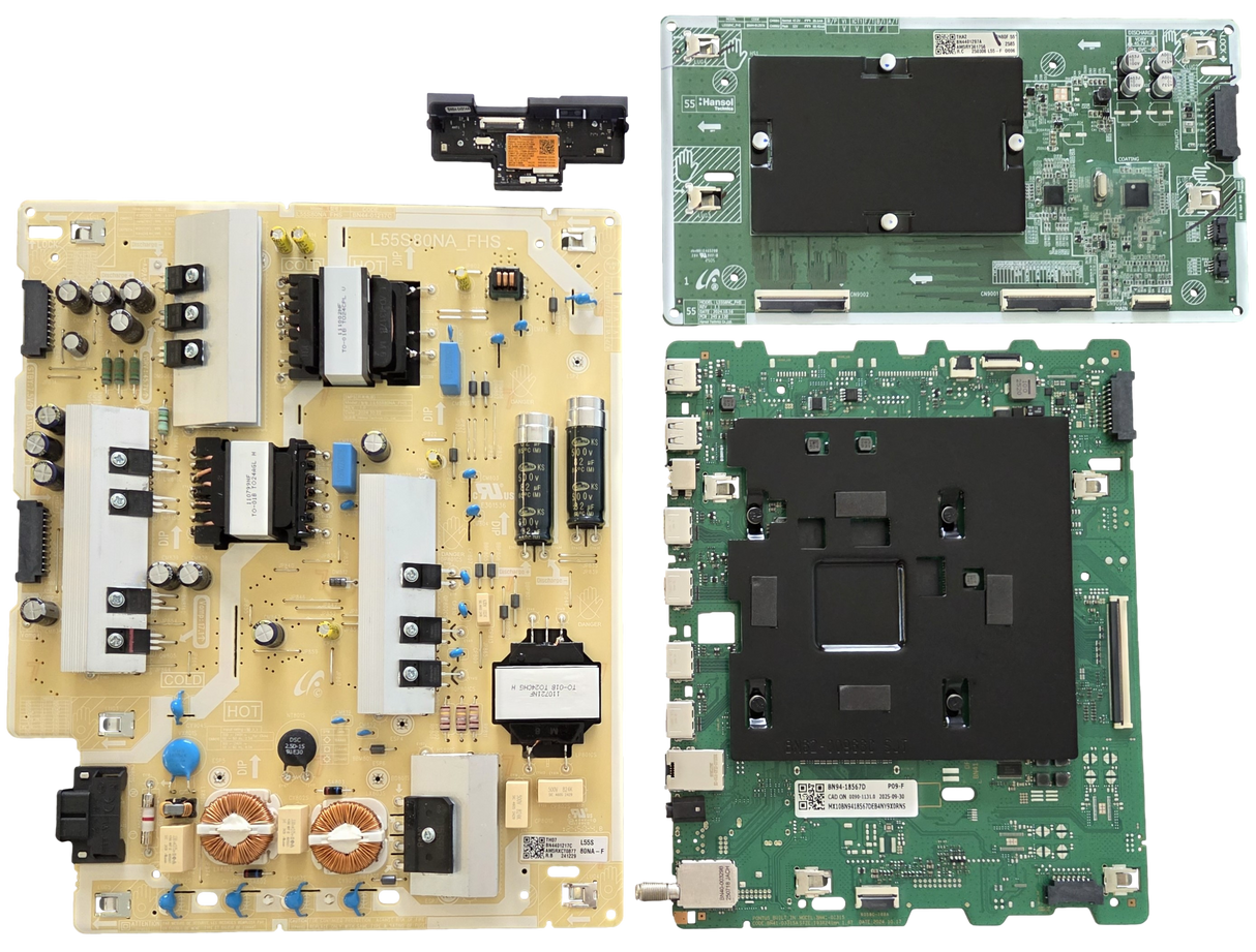 QN55QN80FAFXZA Samsung TV Repair Parts Kit, BN94-18567D Main Board, BN44-01217C Power Supply, BN44-01297A LED Driver, BN59-01459B Wifi, QN55QN80FAFXZA