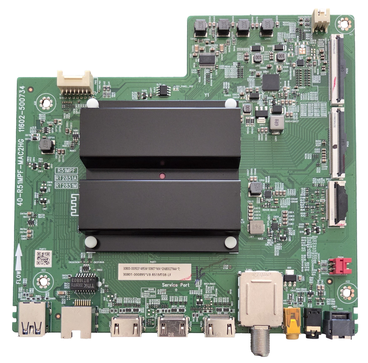 30800-000920 TCL Main Board, 30801-000895, 11602-500734, 40-R51MPF-MAC2HG, 58S470G