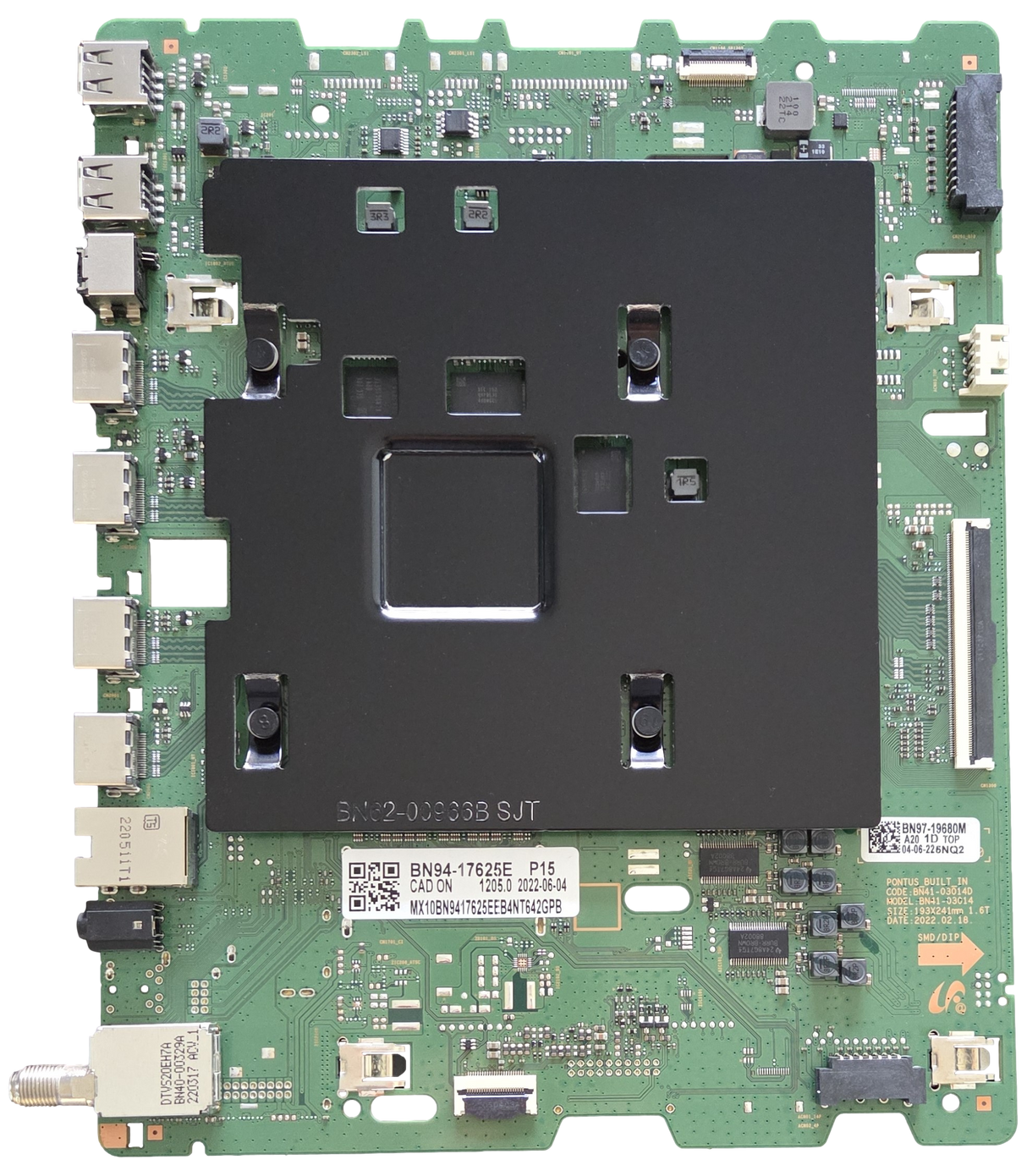 BN94-17625E Samsung Main Board, BN97-19680M, BN41-03014D, QN65Q80BDFXZA BA01, QN65Q80BDFXZA