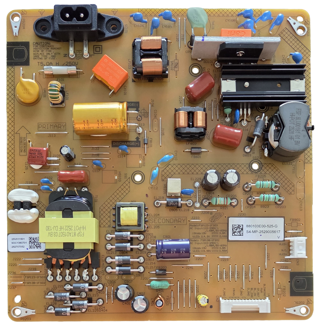 1-024-569-11 Sony Power Supply Board, FSP138-1FS02, 880103E00-525-G, K-50S20M2