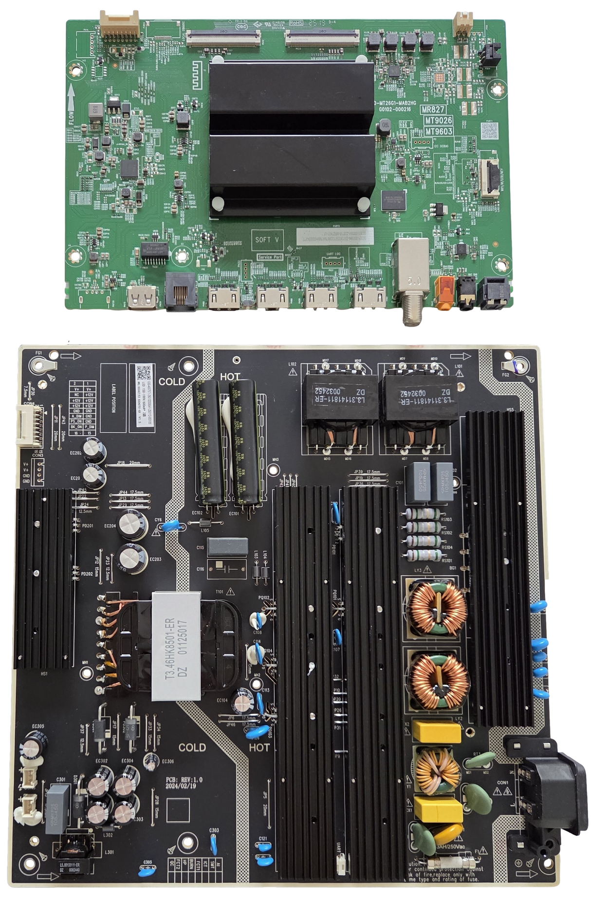 85S410R TCL TV Repair Parts Kit, G0301-000364-Z00 Main Board, 260132008841 Power Supply, 85S410R