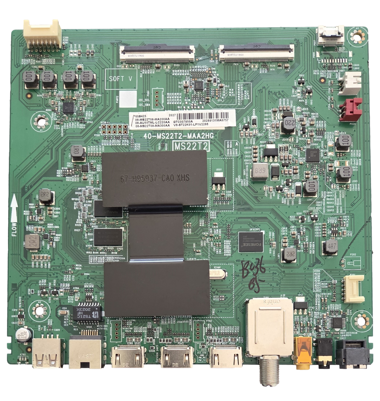 08-MS22T08-MA200AA TCL Main Board, 08-AU55TML-LC220AA, 08-MS22T08-MA300AA, V8-ST22K01-LF1V2286, 55S421