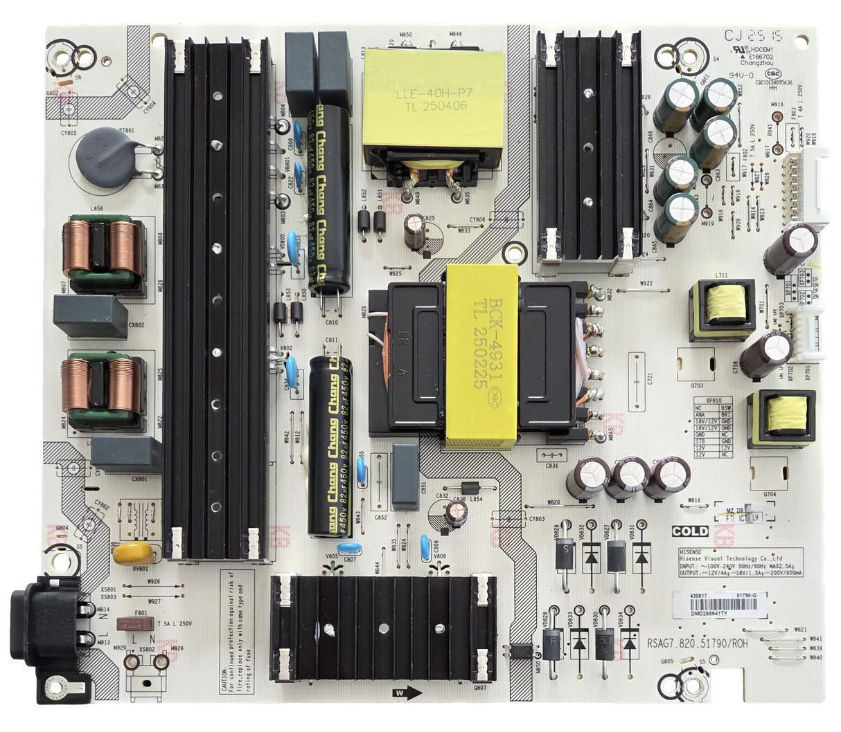 430817 Hisense Power Supply, RSAG7.820.51790/ROH, 75E6QF