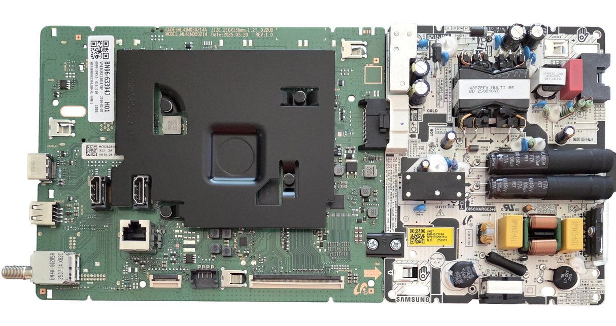 BN96-63394J-COMBO Samsung Main Board/Power Supply, ML41M050214A, BN44-01378A, QN43Q60DAFXZA