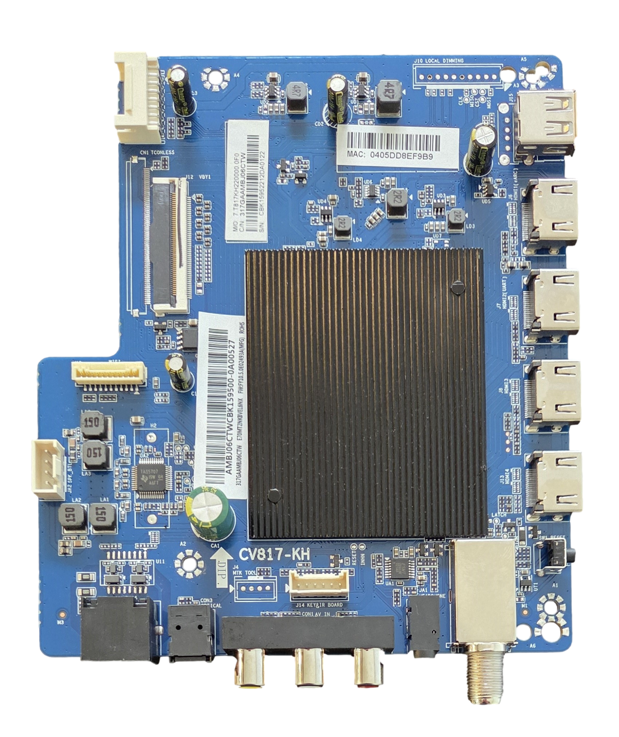 317GAAMBJ06CTW Onn Main Board, E70MT2NKBVEL6NX, T22171-TT, CV817-KH, 100012588