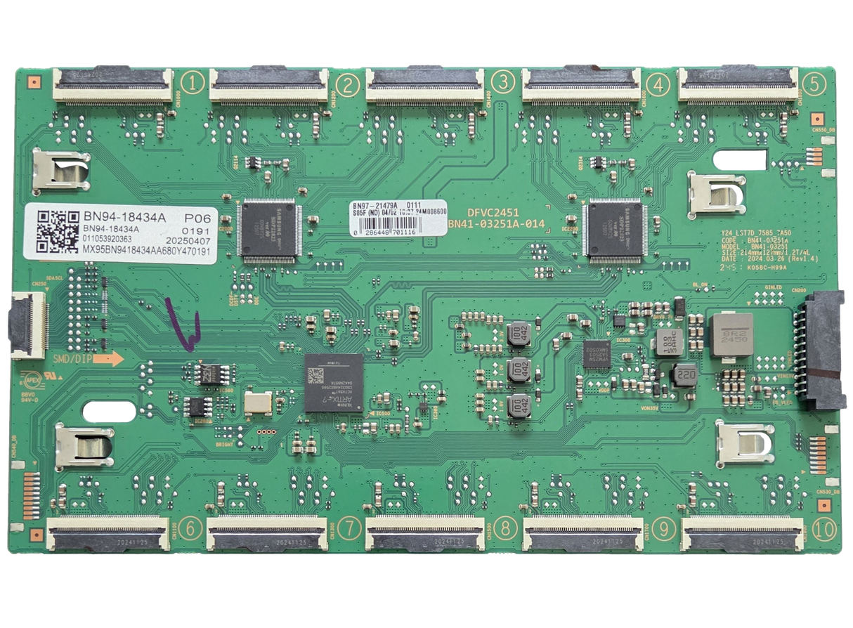 BN94-18434A Samsung LED Driver, BN97-21479A, BN41-03251A-014, QN75LST7DAFXZA