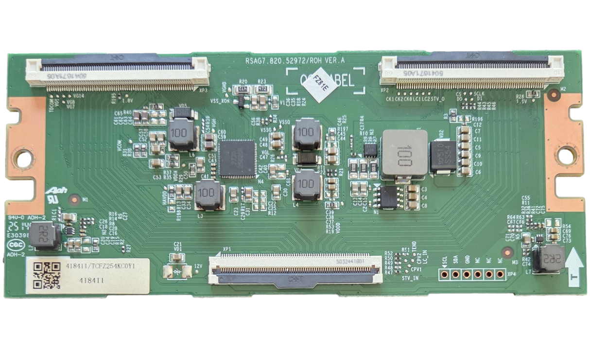 418411 Hisense T-Con, RSAG7.820.52972/ROH, 65U75QG, 65U8QG