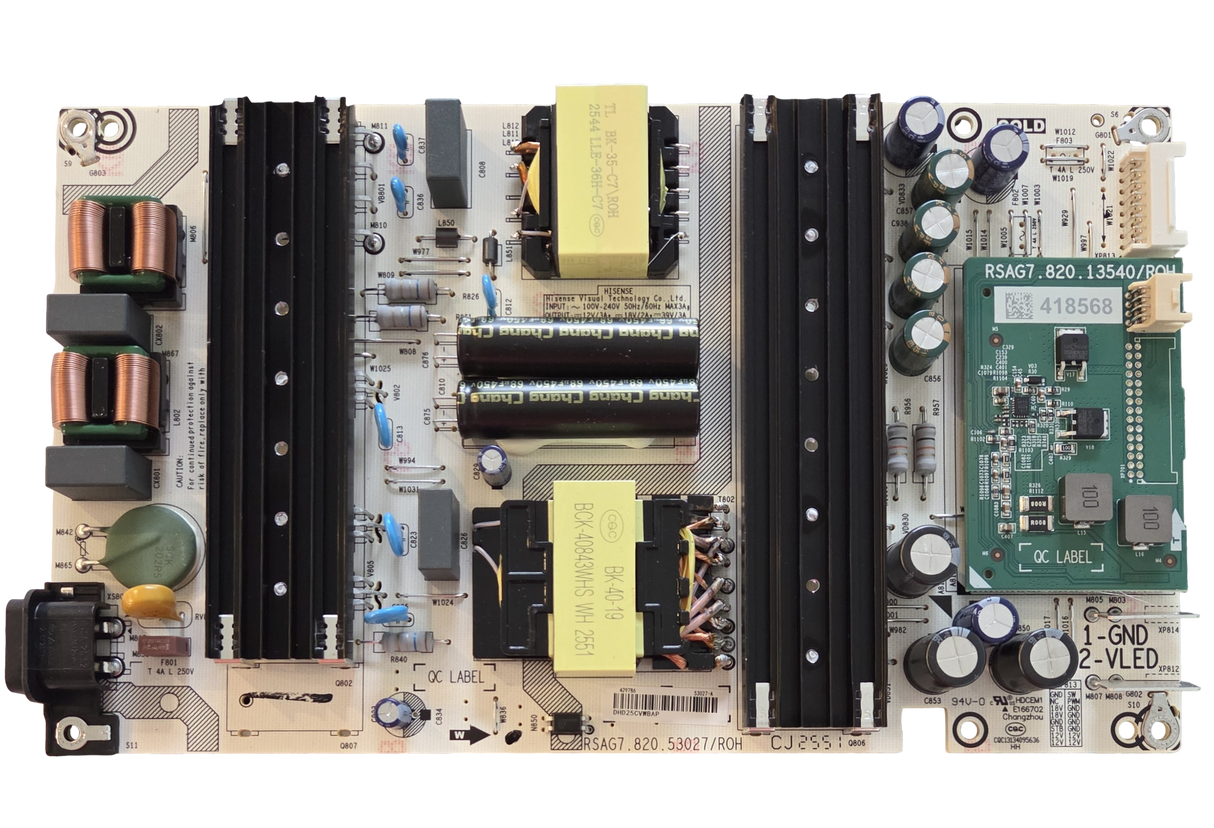 429786 Hisense Power Supply, RSAG7.820.53027/ROH, 55U75QG