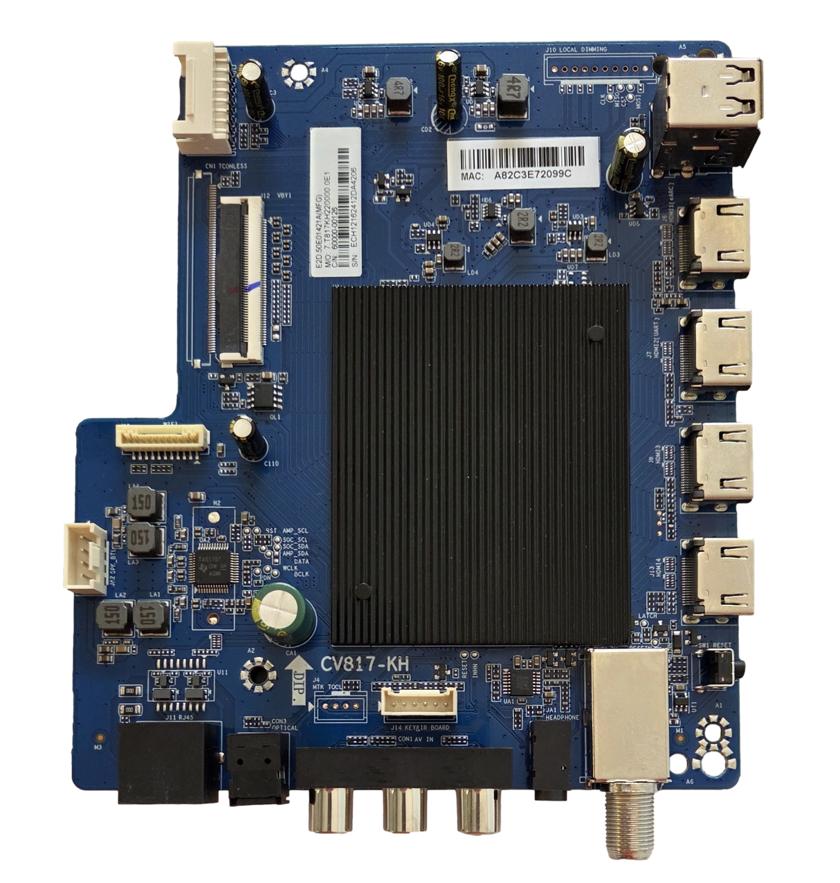 60000-00126 Philips Main Board, CV817-KH, 75PUL6645/F7
