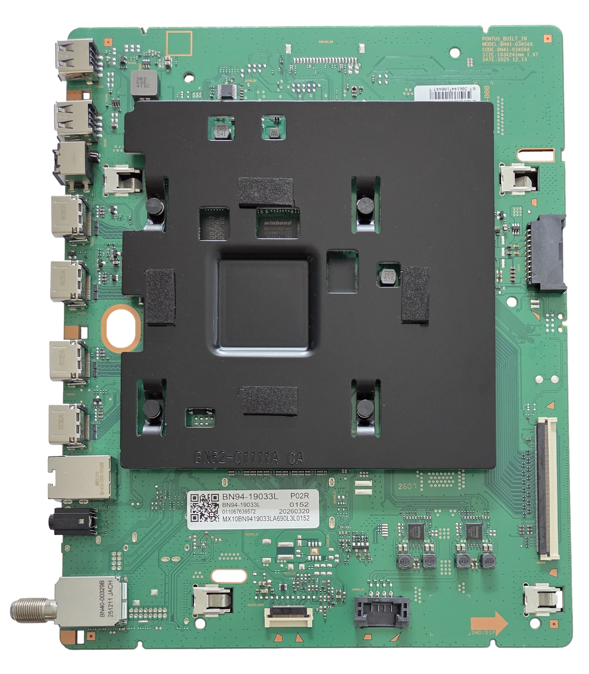 BN94-19033L Samsung Main Board, 20260320 , BN41-03456A , BN97-23234N, 0152 , MRN65R85HAFXZA