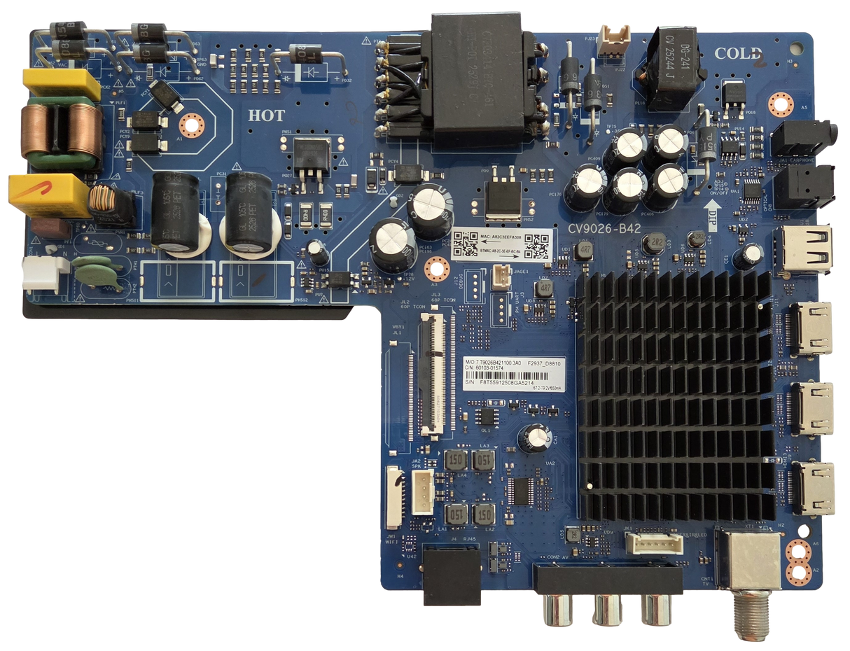 60103-01574, Insignia Main Board, CV9026-B42, NS-43F501NA26