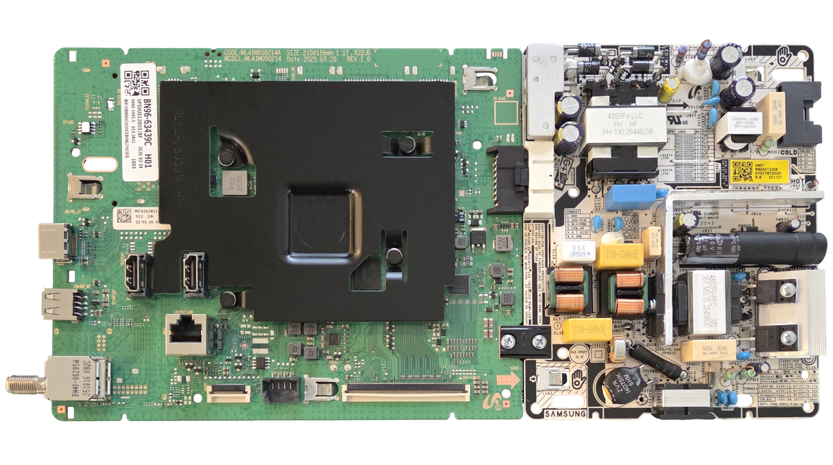 BN96-63439C-COMBO Samsung Main Board Power Supply, BN44-01336B , BN96-63439C , ML41M050214A , UN50U8000FFXZA
