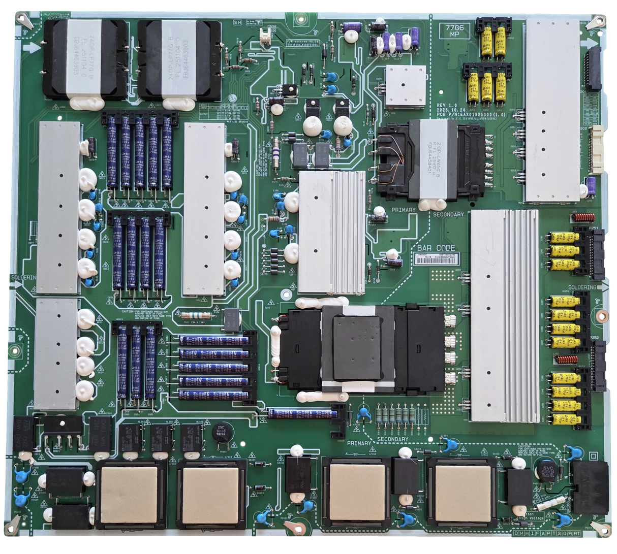 EBR25262801 LG Power Supply Board, LGPS77G6-260P, EAX01925303(1.0), OLED77G6WUA