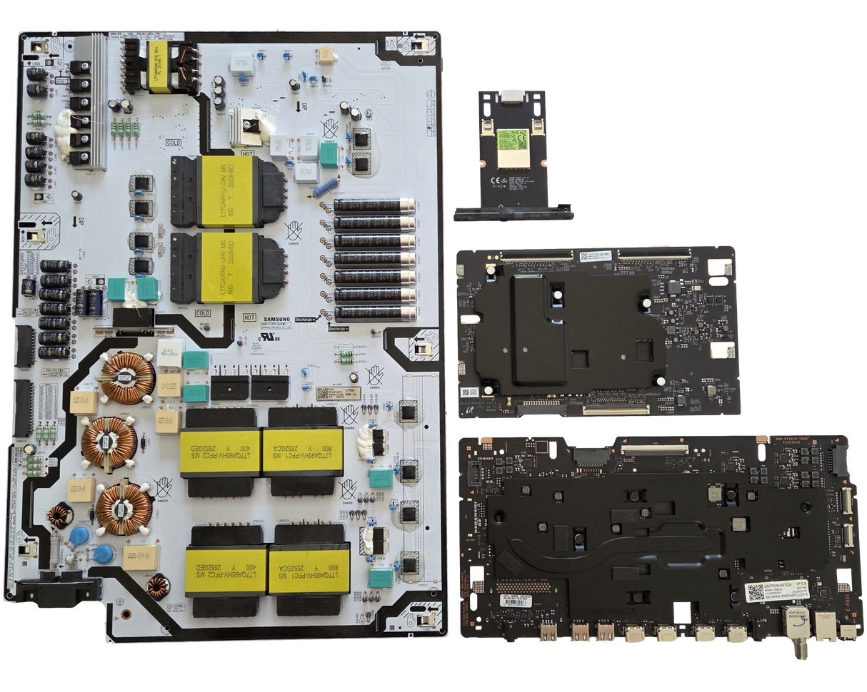 QN77S95HAFXZA Samsung TV Repair Parts Kit, BN94-18945C Main Board, BN44-01407A Power Supply, BN96-62691B T-Con, BN59-01536A Wifi, QN77S95HAFXZA