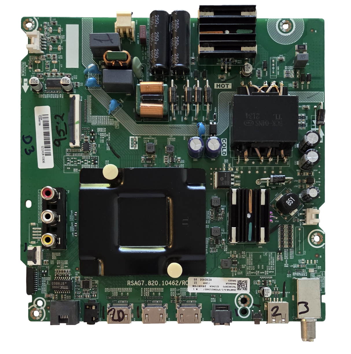 284876 Hisense Main Board/Power Supply, 284875, RSAG7.820.10462/ROH, 58R6E3
