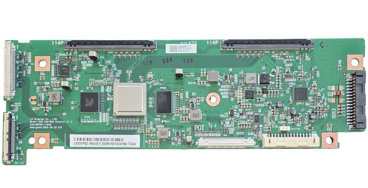 6871L-8372A  LG T-Con Board, 6870C-1101B, OLED55C6PUA