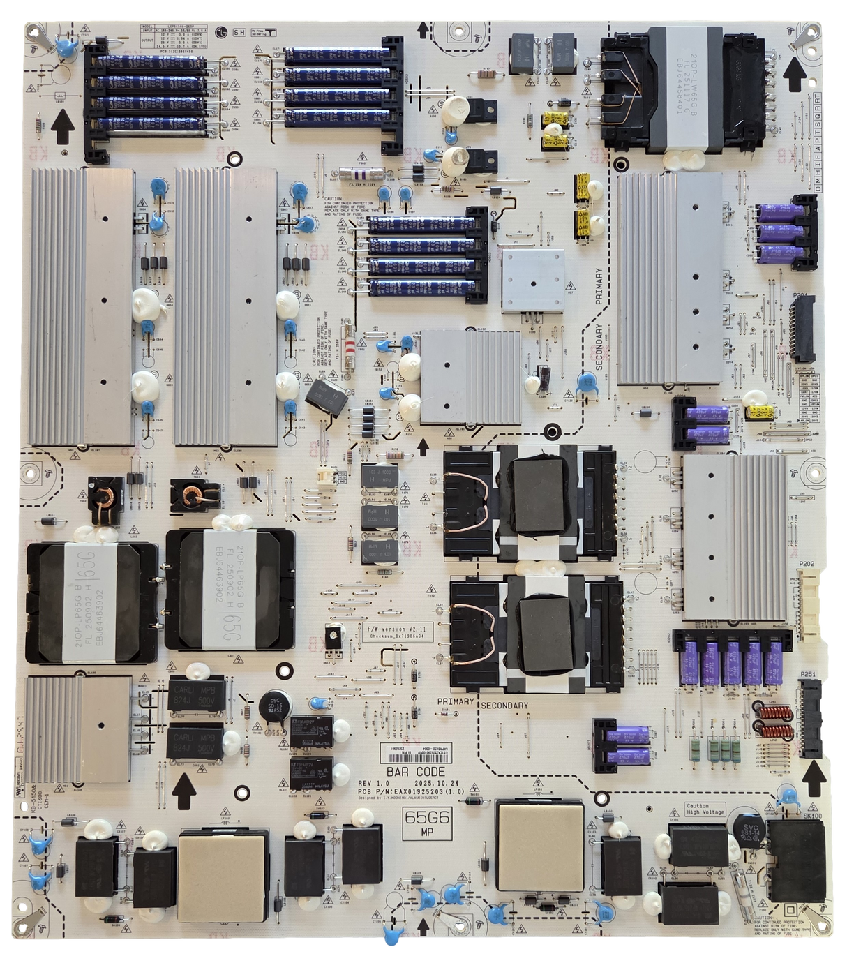 EBR25262901 LG Power Supply, EAX01925203(1.0), OLED65G5WUA, OLEDG6WUA