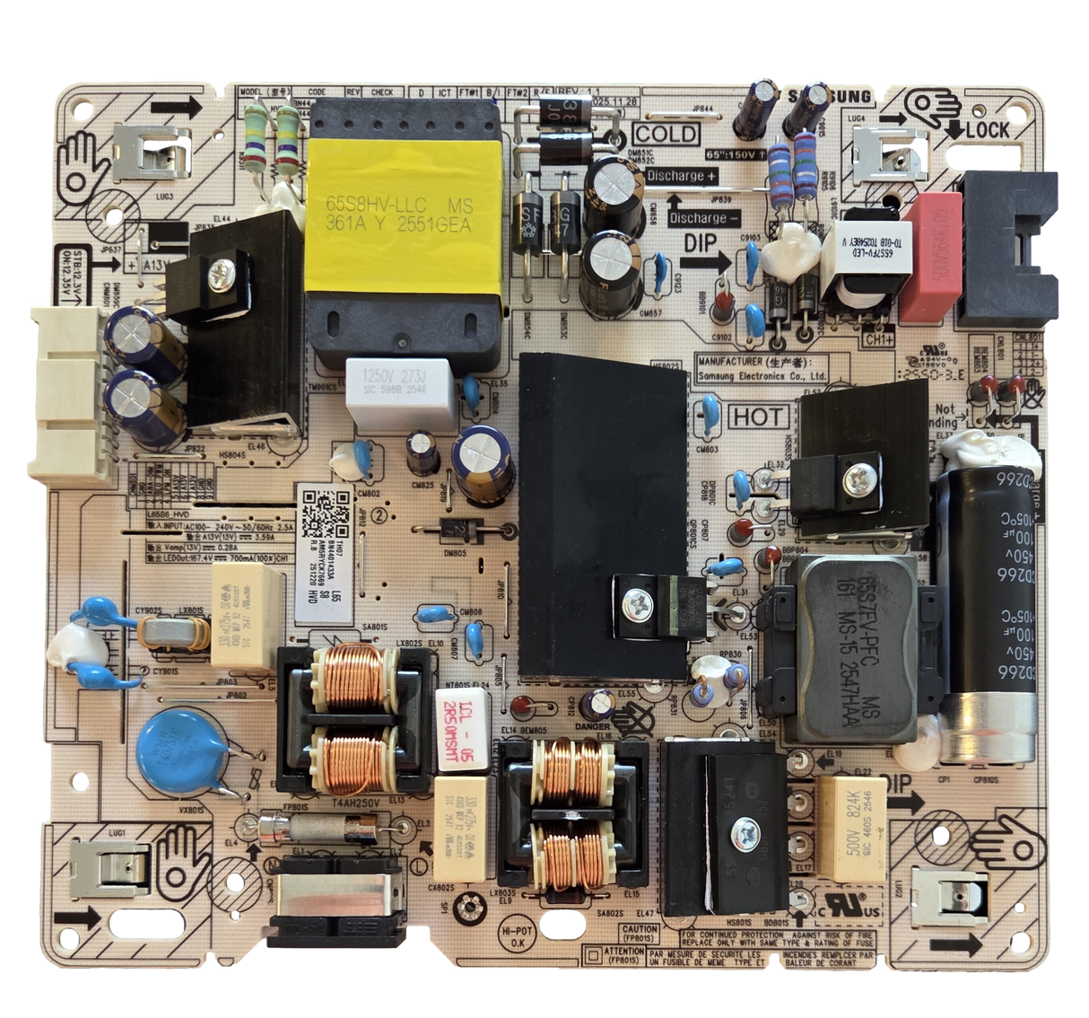 BN44-01433A Samsung Power Supply, 251220, AM5RYCK7669, UN65M80HAFXZA
