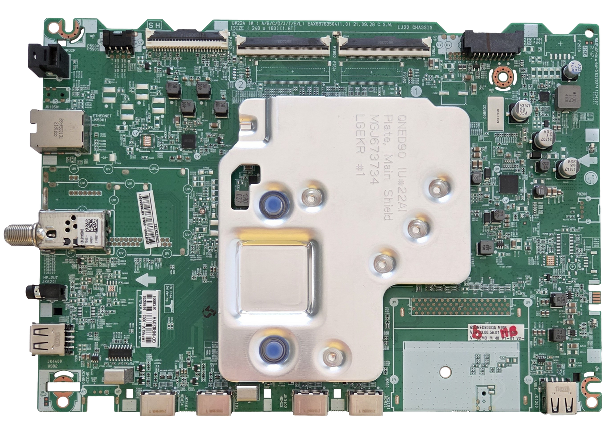 EBT66966901 LG Main Board, EAX69763504(1.0), 65QNED80UQA.AUSGLJR, 65QNED80UQA