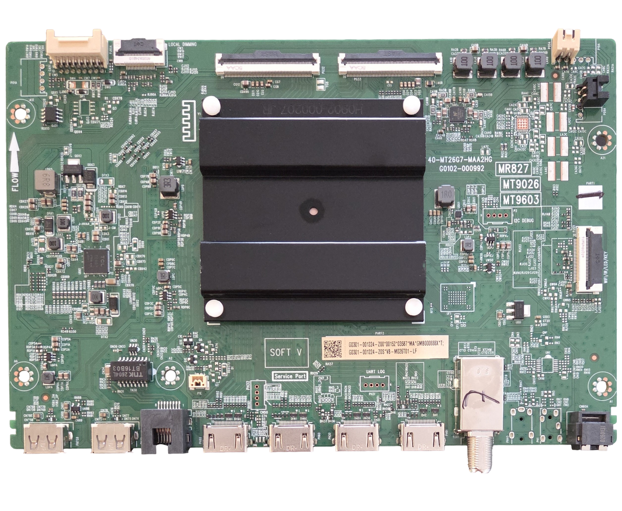 G0301-001224-Z00 Insignia Main Board, G0301-001224-Z00, 40-MT26G7-MAA2HG, G0102-000992, NS-55F703NA27