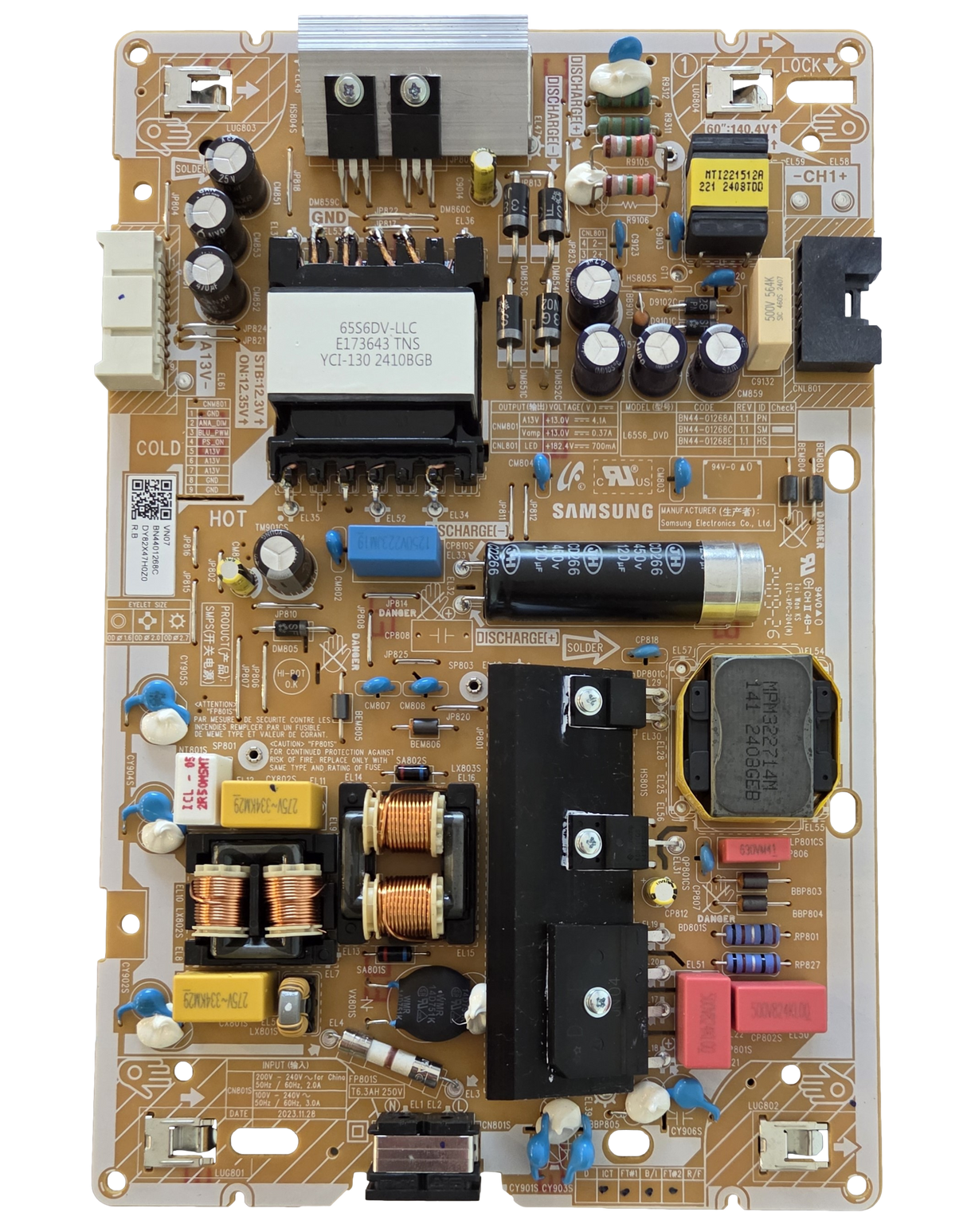 BN44-01268C Samsung Power Supply, L65S6_DVD, UN65DU7200FXZA