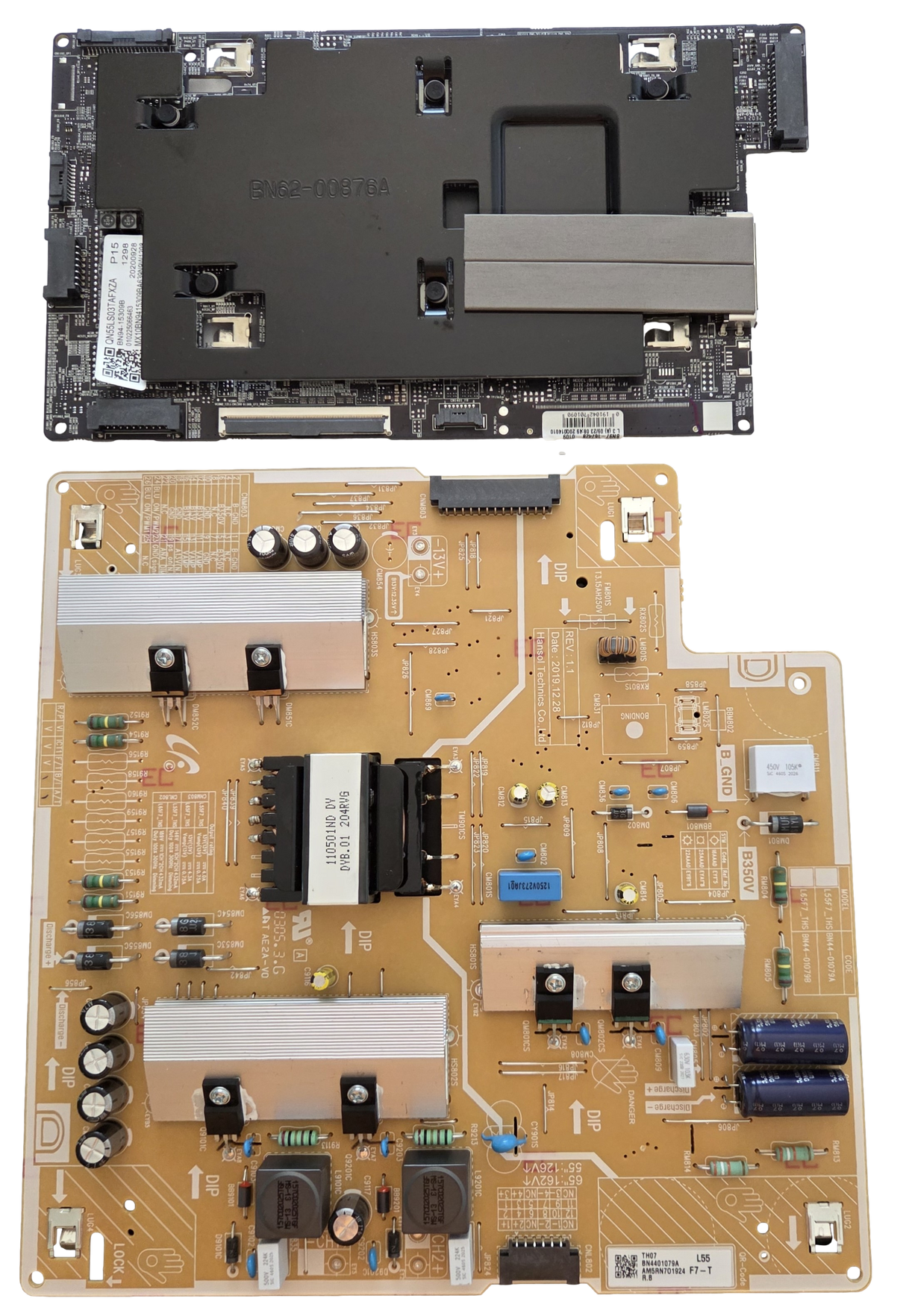 QN55LS03TAFXZA Samsung TV Repair Parts Kit, BN94-15309B Main Board, BN44-01079A Power Supply, QN55LS03TAFXZA