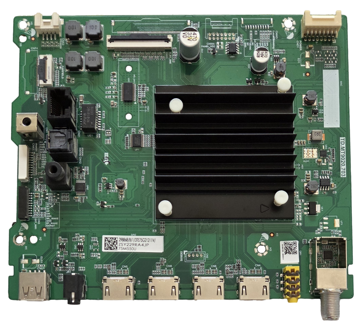 T307419, Toshiba Main Board, 298868, TD.MT9020.703, 75M550U