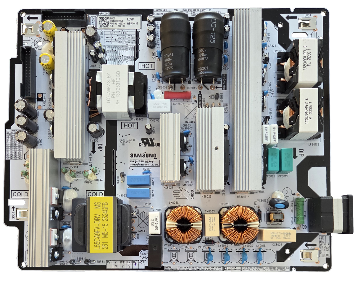 BN44-01395A Samsung Power Supply, BN4401395A, L55CA9N_HVD, QN55S90HAEXZA