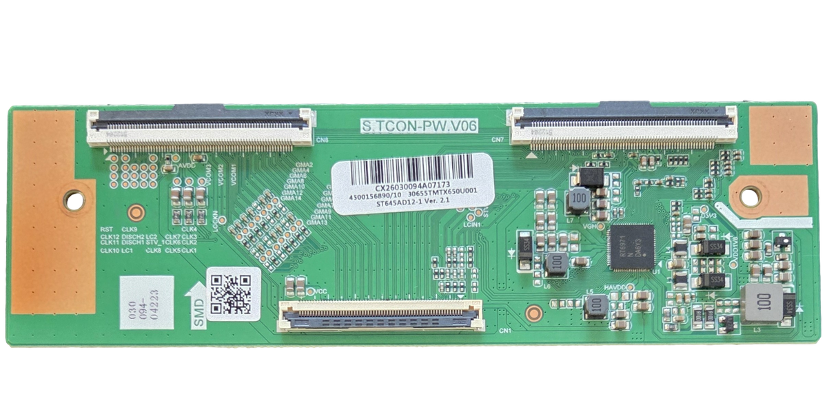 ST645AD12-1 LG T-Con, S.TCON-PW.V06, 030-094-04223, 65QNED7SBUA