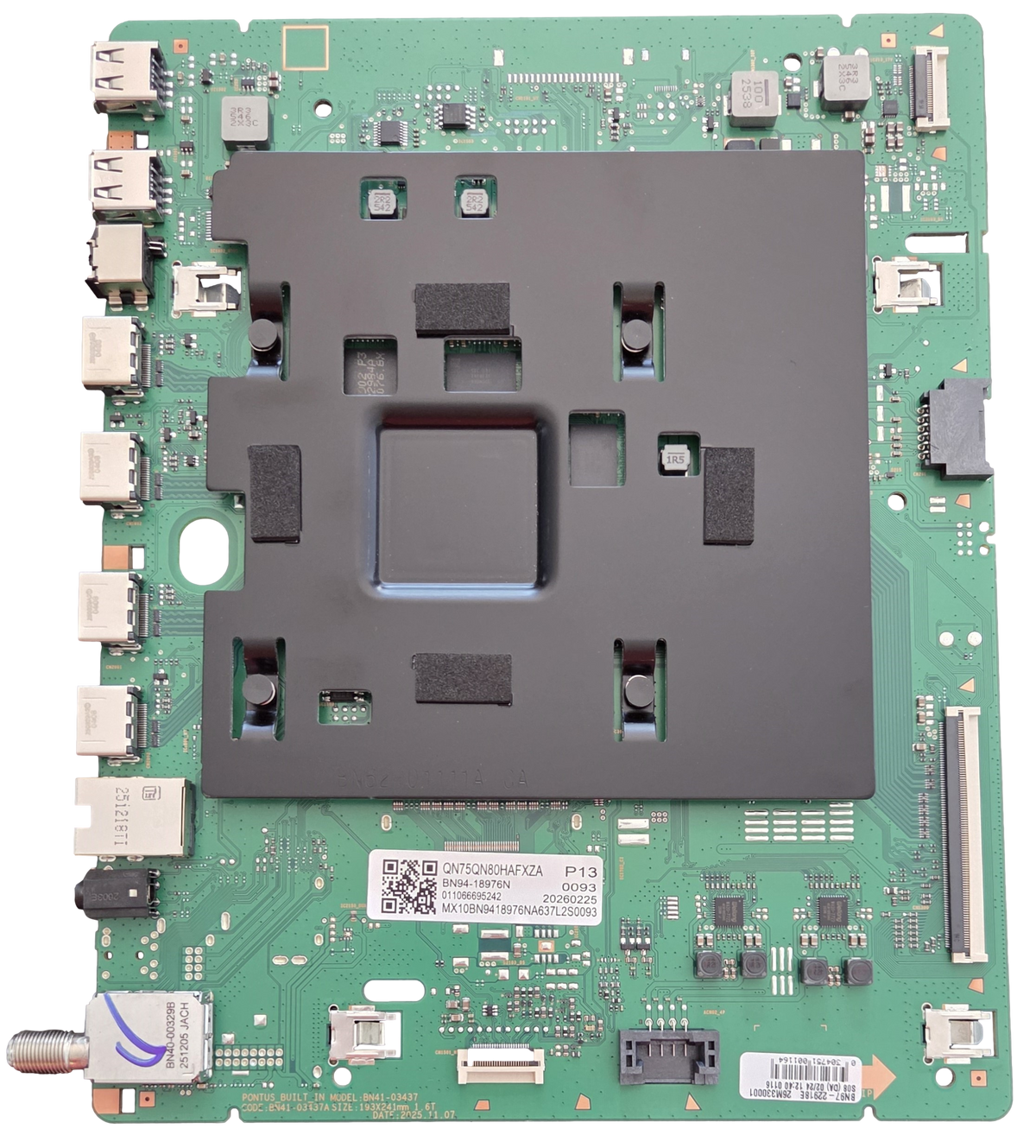 BN94-18976N Samsung Main Board, BN97-22918E, BN41-03437A, QN75QN80HAFXZA, QN75QN80HAFXZA [CA01]