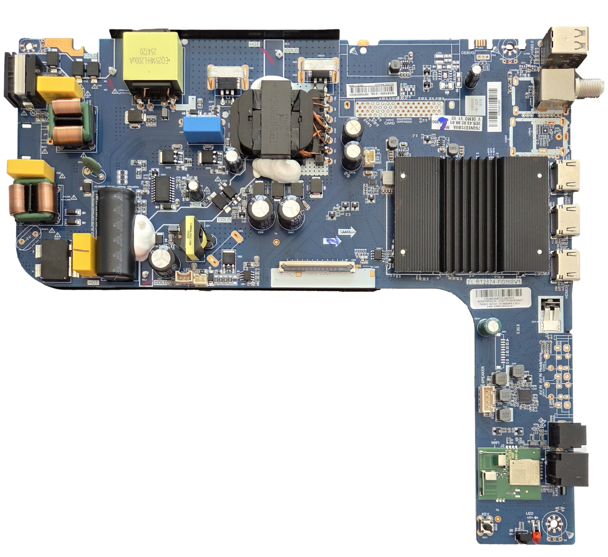EBT30578201 LG Main Board/Power Supply, RT2874-FG168V1, 75QNED7SBUA, 75QNED7SBUA.AUSDEJR