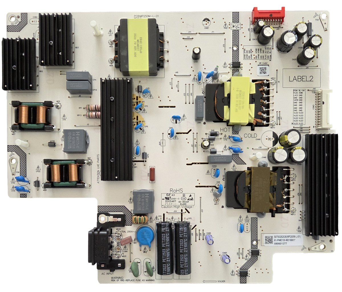 81-PWE120-M215001 LG Power Supply Board, MP250M-L-01, 55QNED91AUA.CUSDKH, 55QNED91AUA