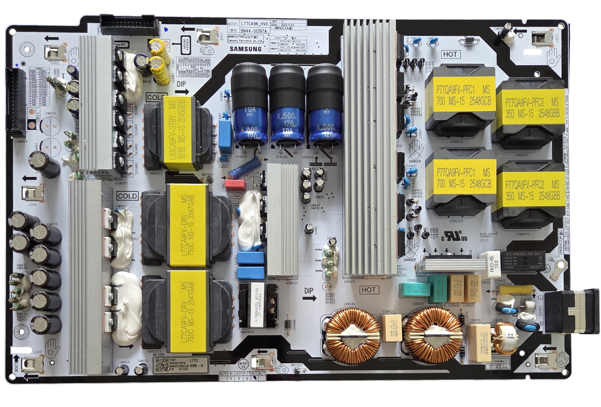 BN44-01397A Samsung Power Supply Board, L77CA9N_HVD, QN77S90HAEXZA, QN77S90HDEXZA