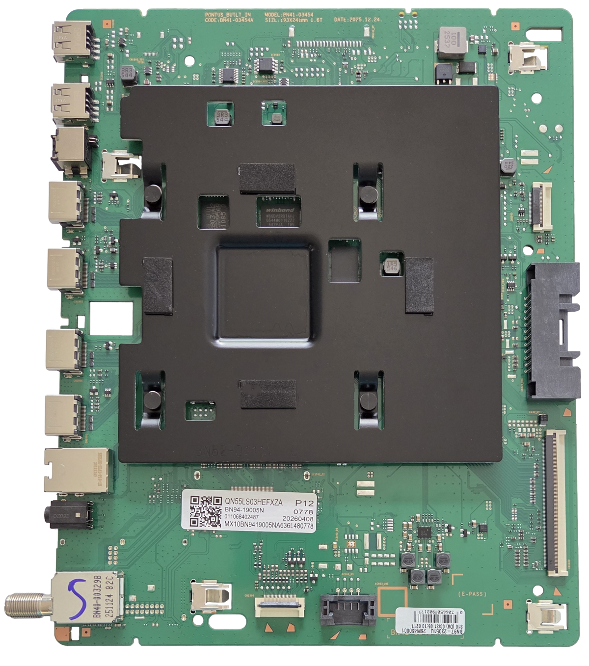 BN94-19005N Samsung Main Board, BN41-03454A, QN55LS03HEFXZA
