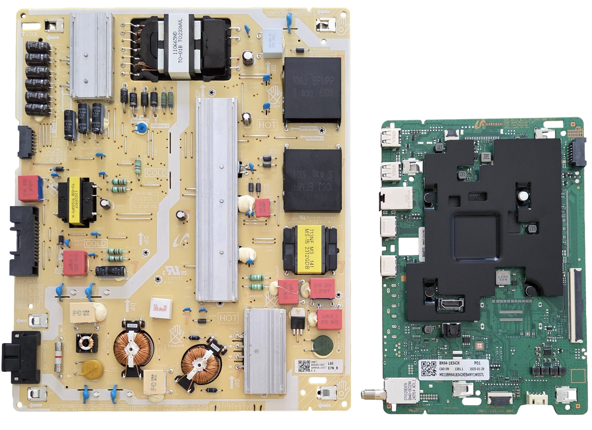 QN65Q60DBFXZA Samsung TV Repair Parts Kit, BN94-18342K Main Board, BN44-01102C Power Supply, QN65Q60BDFXZA