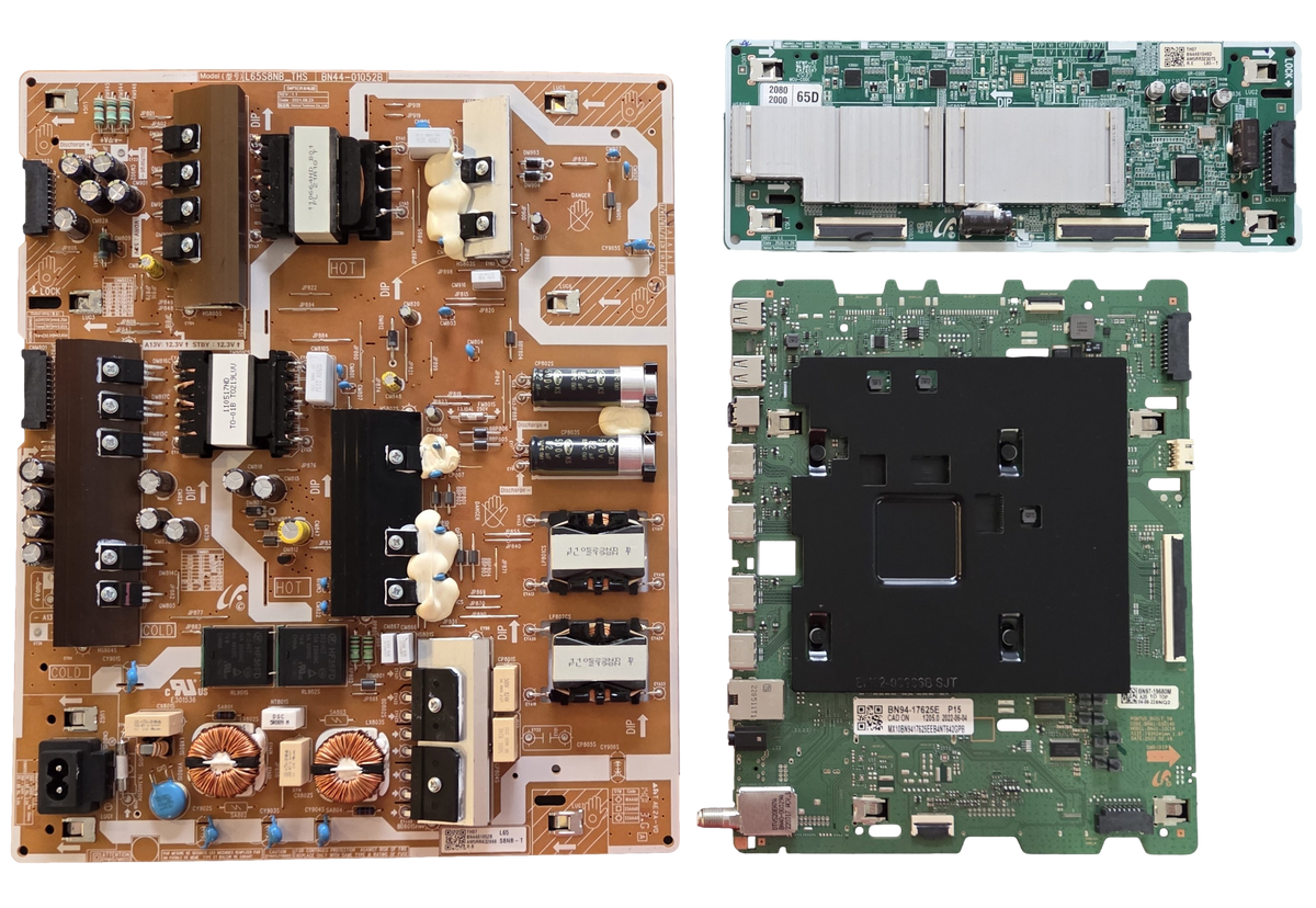 QN65Q80BDFXZA Samsung TV Repair Parts Kit, BN94-17625E Main Board, BN44-01052B Power Supply, BN44-01046D LED Driver, QN65Q80BDFXZA BA01, QN65Q80BDFXZA