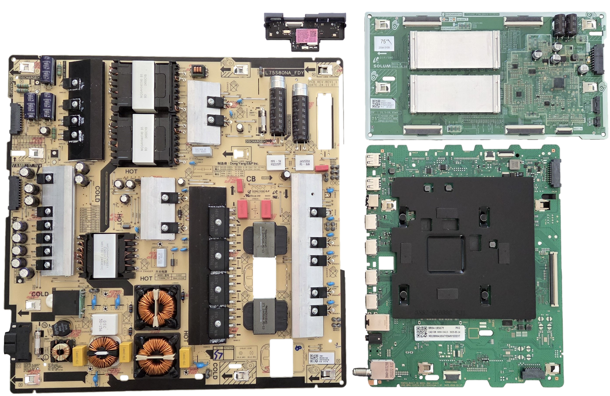 QN75QN80FDFXZA Samsung TV Repair Parts Kit, BN94-18567Y Main Board, BN44-01218C Power Supply, BN44-01299A LED Driver, BN59-01459B Wifi, QN75QN80FDFXZA