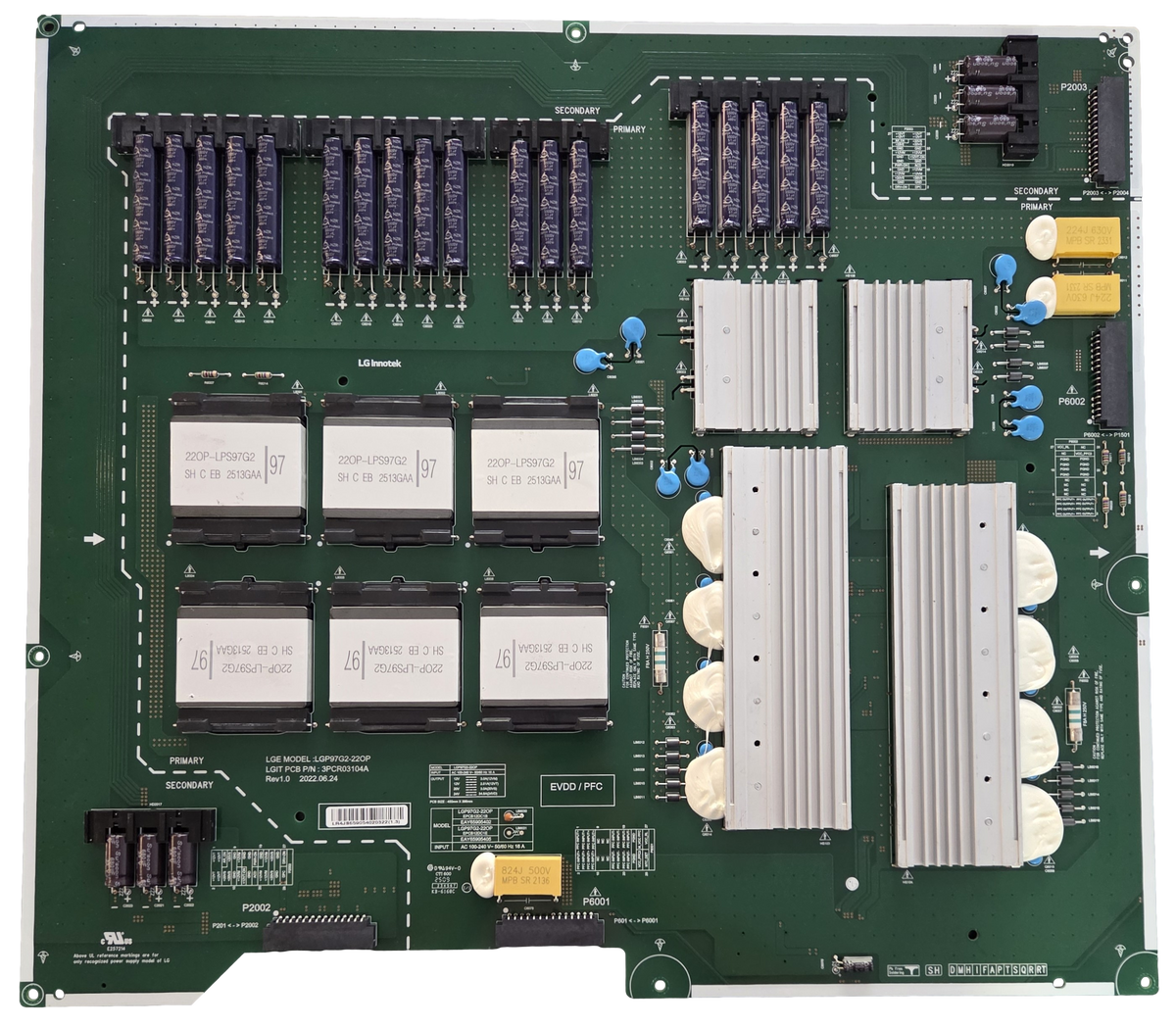 EAY65905402 LG Power Supply, CBR38824001, LGP97G2-22OP, 3PCR03104A, OLED97G5WUA, OLED97G6WUA