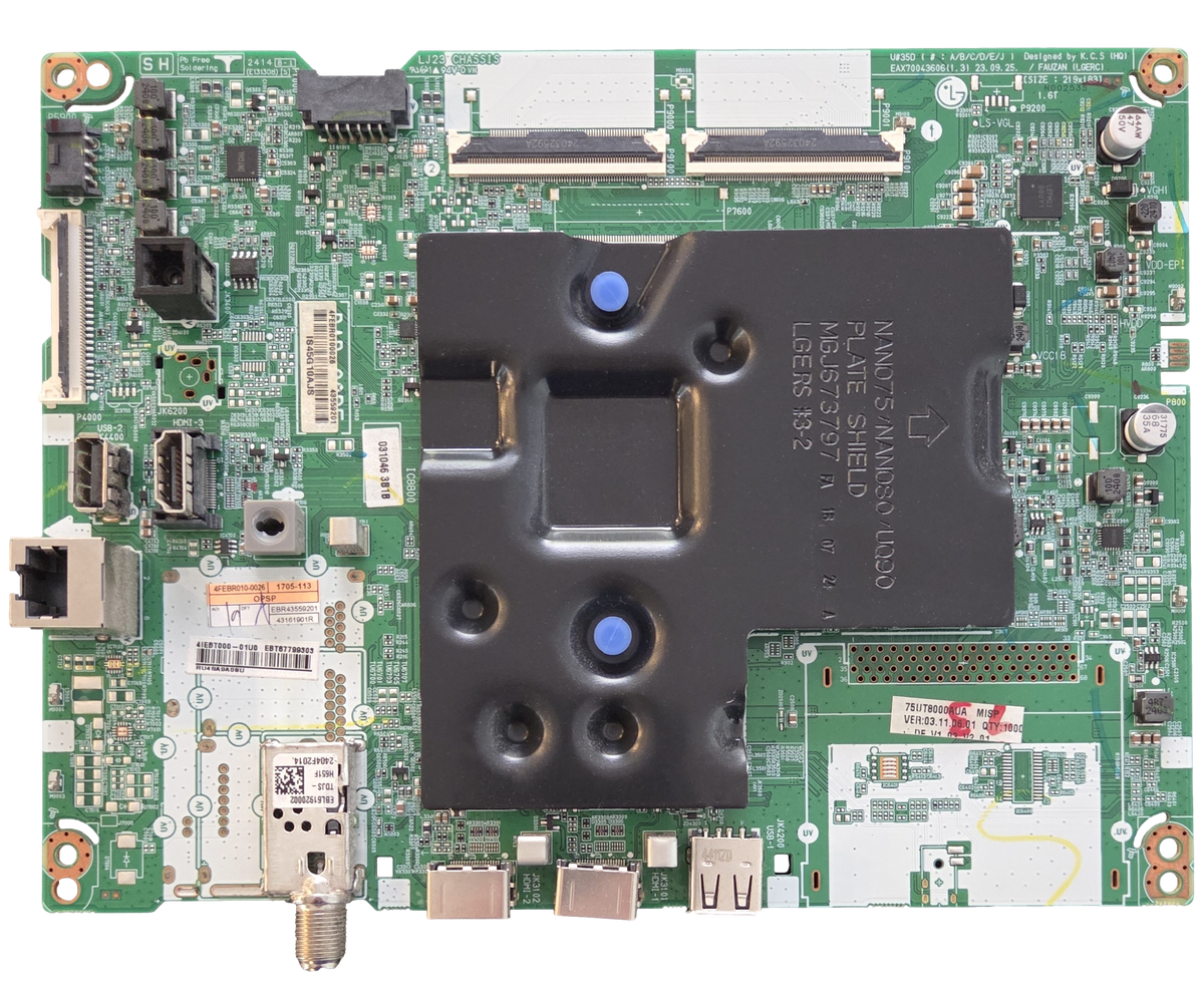EBT67799303 LG Main Board, EAX70043606(1.3), 75UT8000AUA.AUSFLKR, 75UT8000AUA