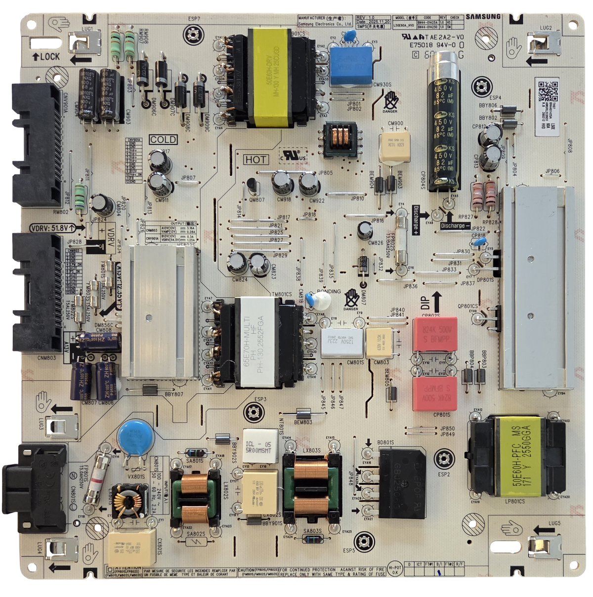 BN44-01425A Samsung Power Supply Board, L50E60A_HVD, QN50QN70HAFXZA, QN50QN70HAFXZA
