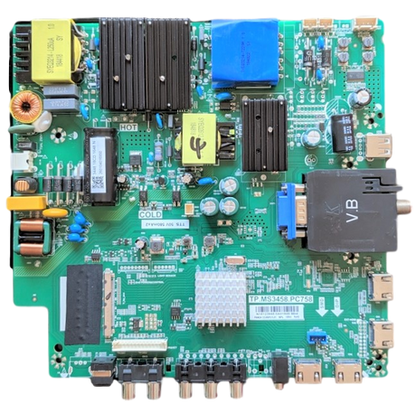 260104016950 Sceptre Main Board, 260104016950, W50 Main Board, TP.MS3458.PC758, N18123945, CC495PU1L01, W50