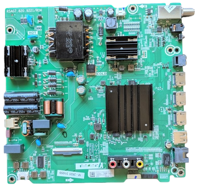 270610 Hisense Main Board, 263341A, RSAG7.820.9221/ROH, 58R6E3 Main Board, 50R6E3 Main Board, HU58A6109, 58R6E3