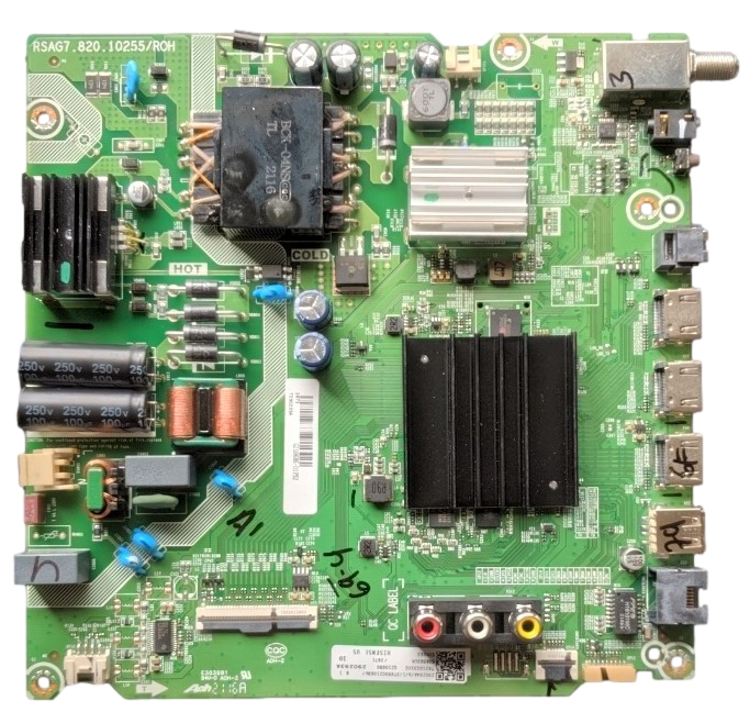 290293A Hisense Main Board, 290293A, 290294A, RSAG7.820.10255/ROH, 50R6E3 (G210686)