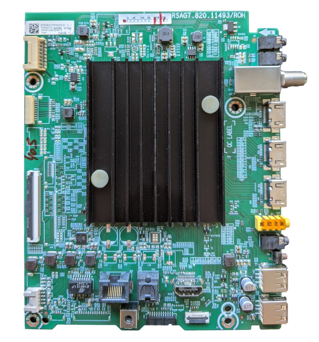 307057 Hisense Main Board, 307058B, RSAG7.820.11493/ROH, 75A6H