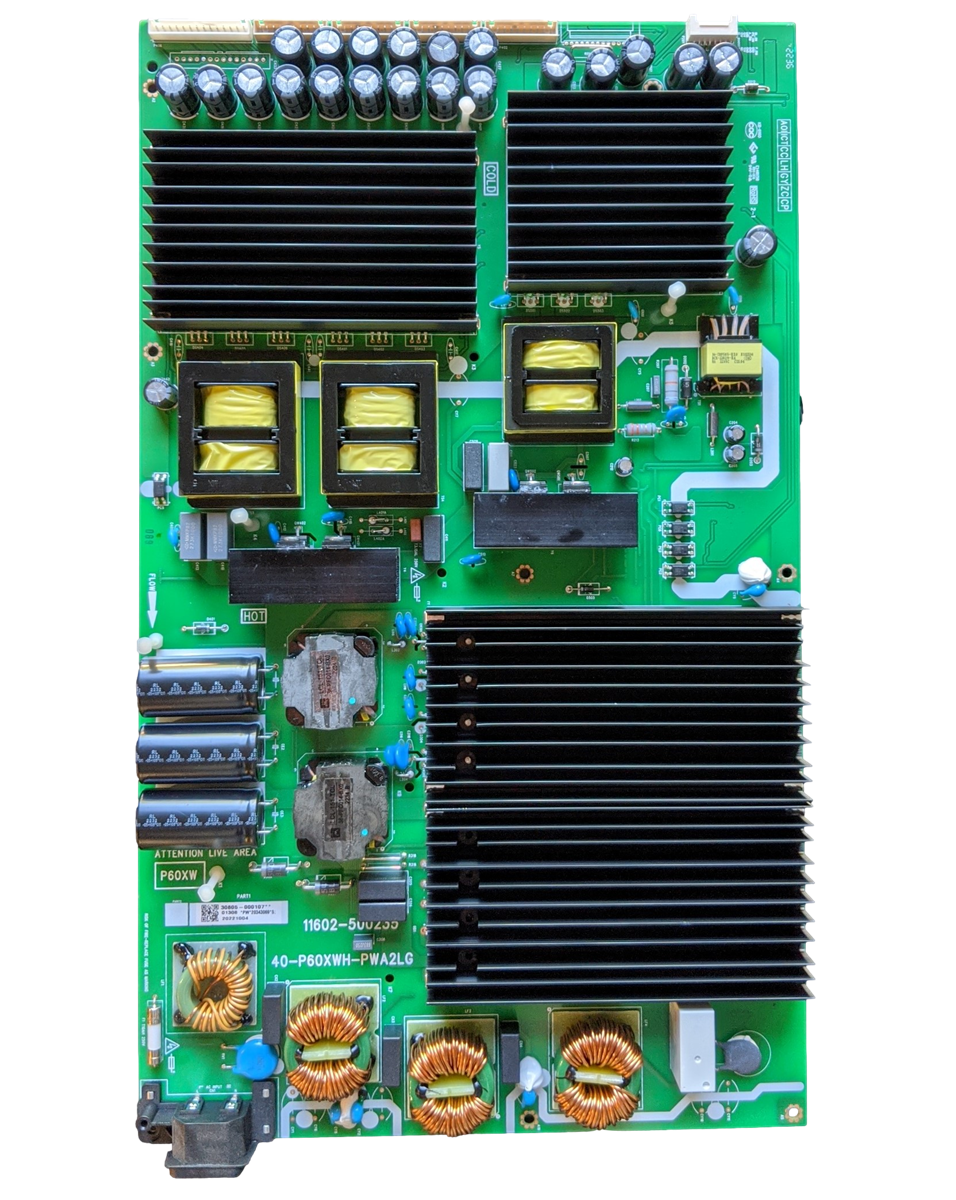 30805-000107 TCL Power Supply Board, 11602-500235, 40-P60XWH-PWA2LG, 20221004, 98R754