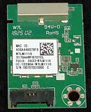 317GAAWF672TCL Vizio Wi-Fi Board, W7LM1110, D40f-G9