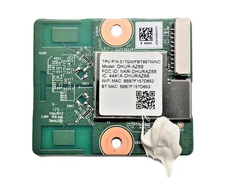 317GWFBT667WNC Insignia WiFi Module, 317GWFBT667WNC, DHUR-AZ68, NS-55DF710NA19, NS-50DF710NA19, NS-58DF620NA20, NS-55DF710NA21, NS-50DF711SE21, NS-65DF710NA21