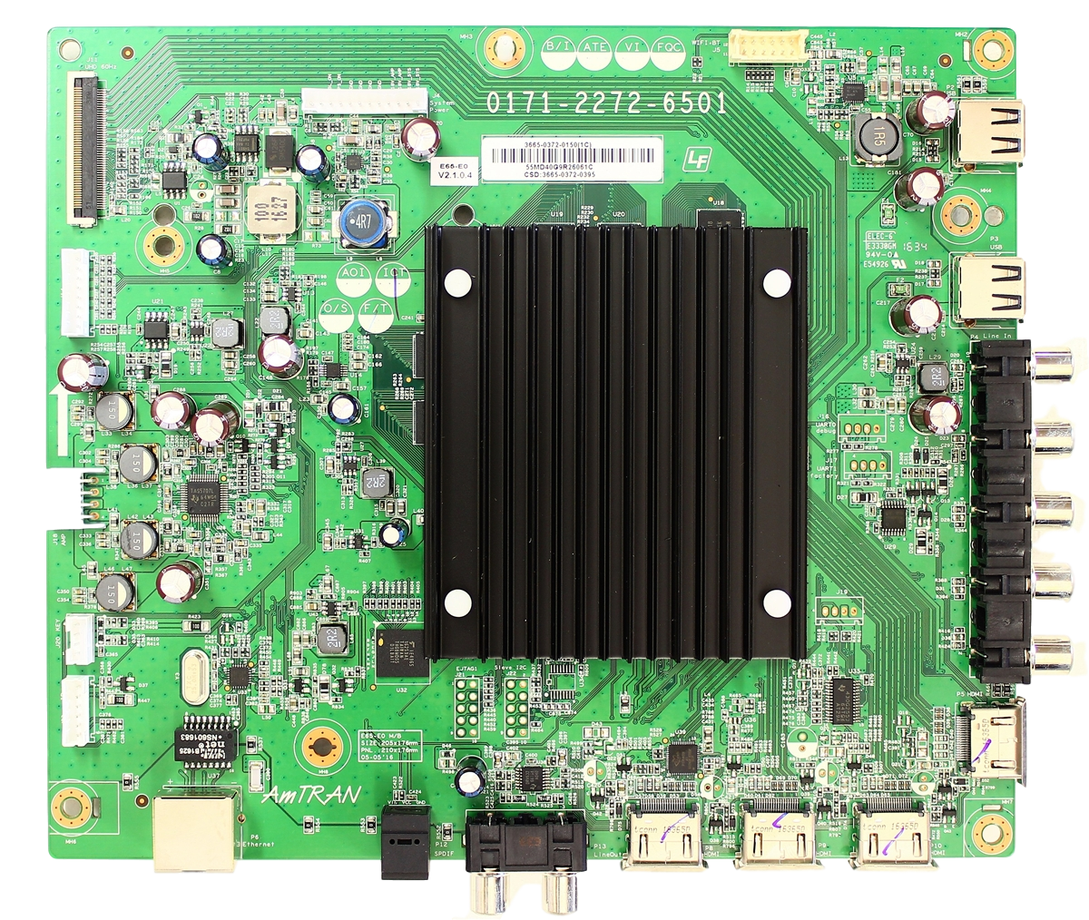 3665-0372-0150 Vizio Main Board, 0171-2272-6501, 3665-0372-0395, E65-E0