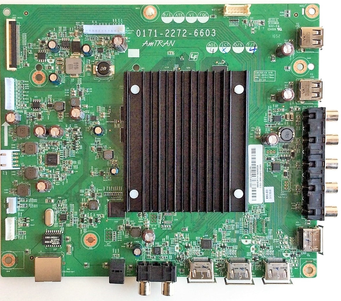 3665-0412-0395 VIZIO MAIN BOARD, 3665-0412-0150 (3C), 0171-2272-6603, E65-E0