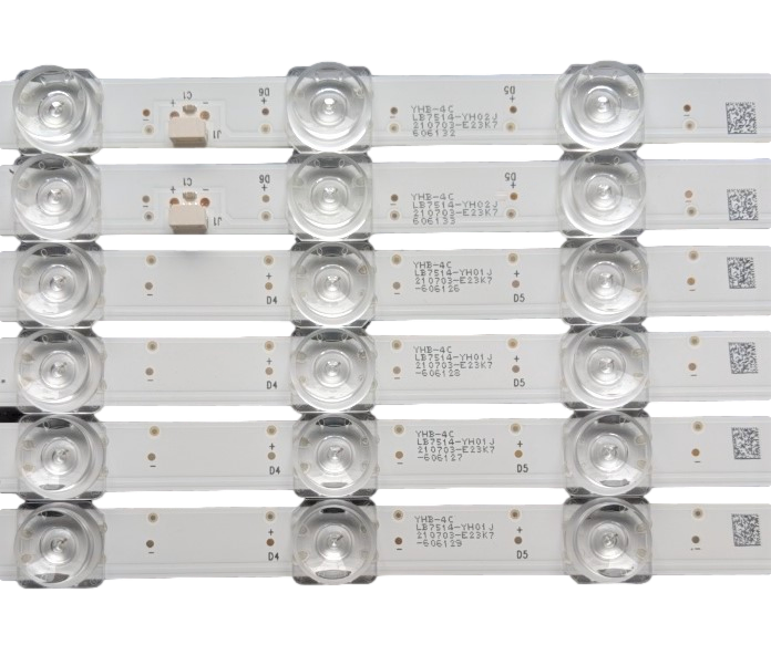 4C-LB7514-YH TCL Backlight Strips, TCL-75F8-3030FC-A-LX20200601, TCL-75F8-3030FC-B-LX20200601, 75S431, 75S435